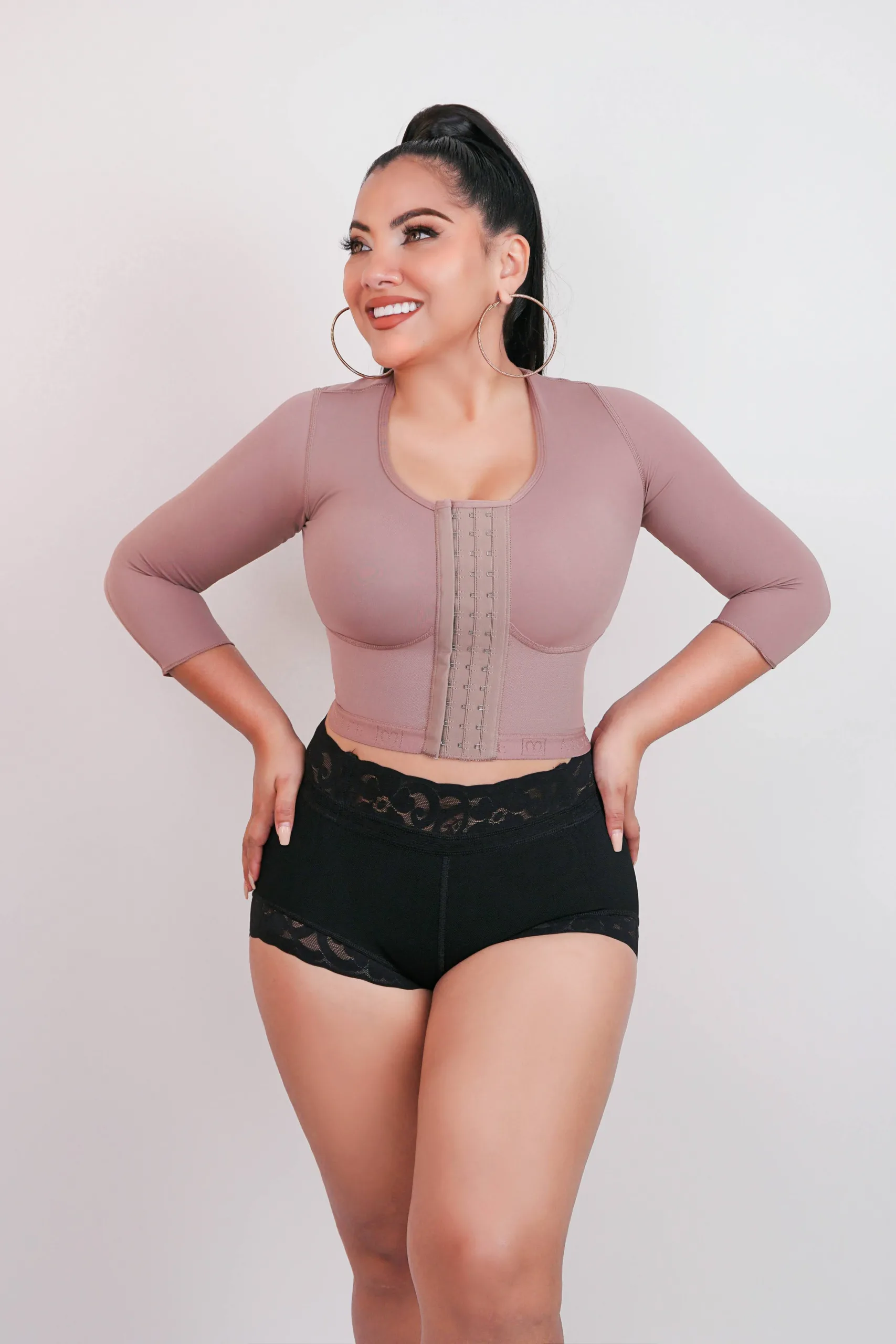 4008 Mid Sleeve Posture Correcting Vest and Push up Bra