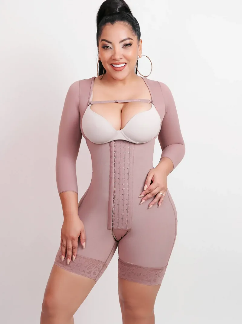 1096 - Curve Control Silhouette Garment Open Bust with Sleeves